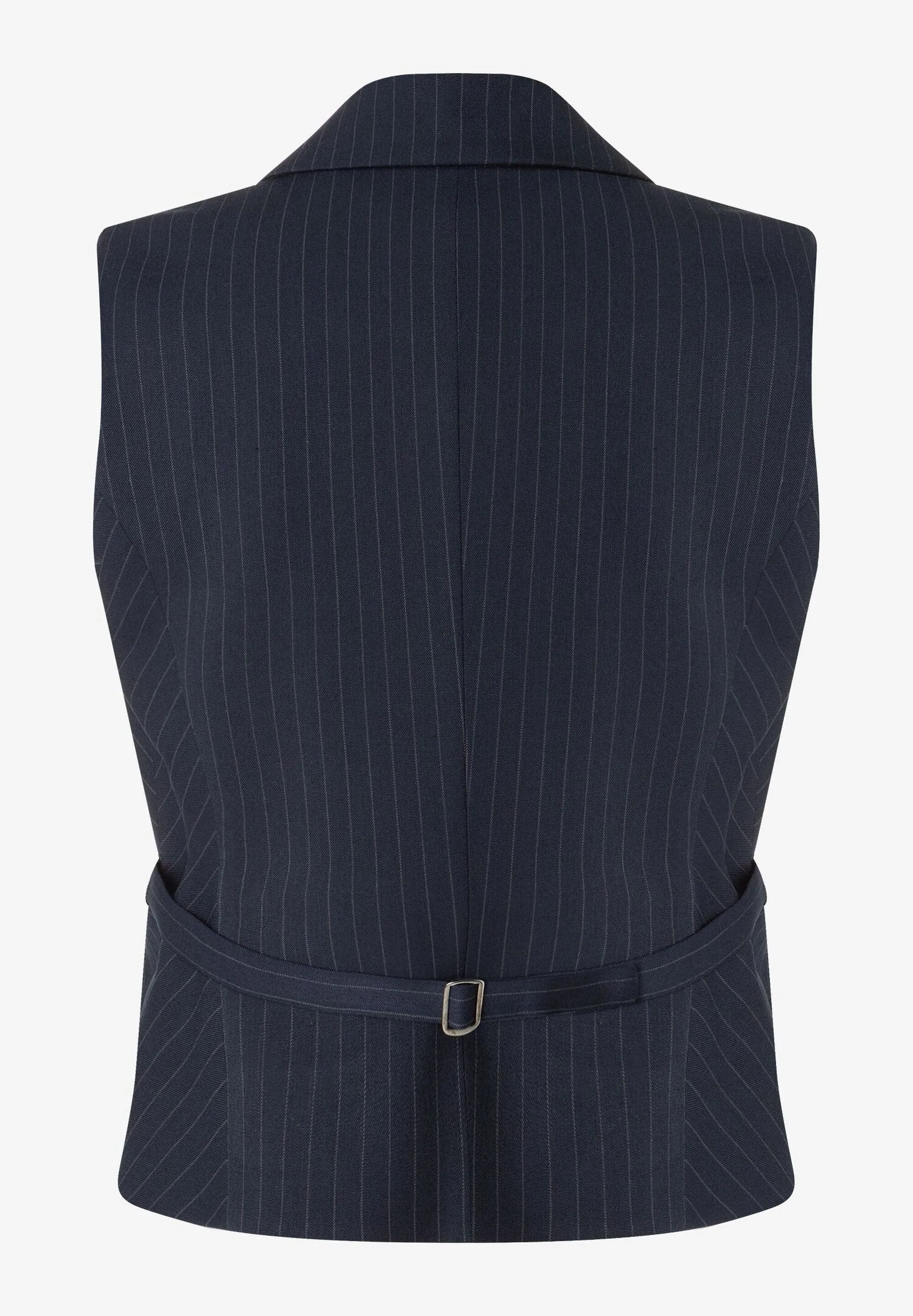 More & More Pinstripe Cropped Vest Navy