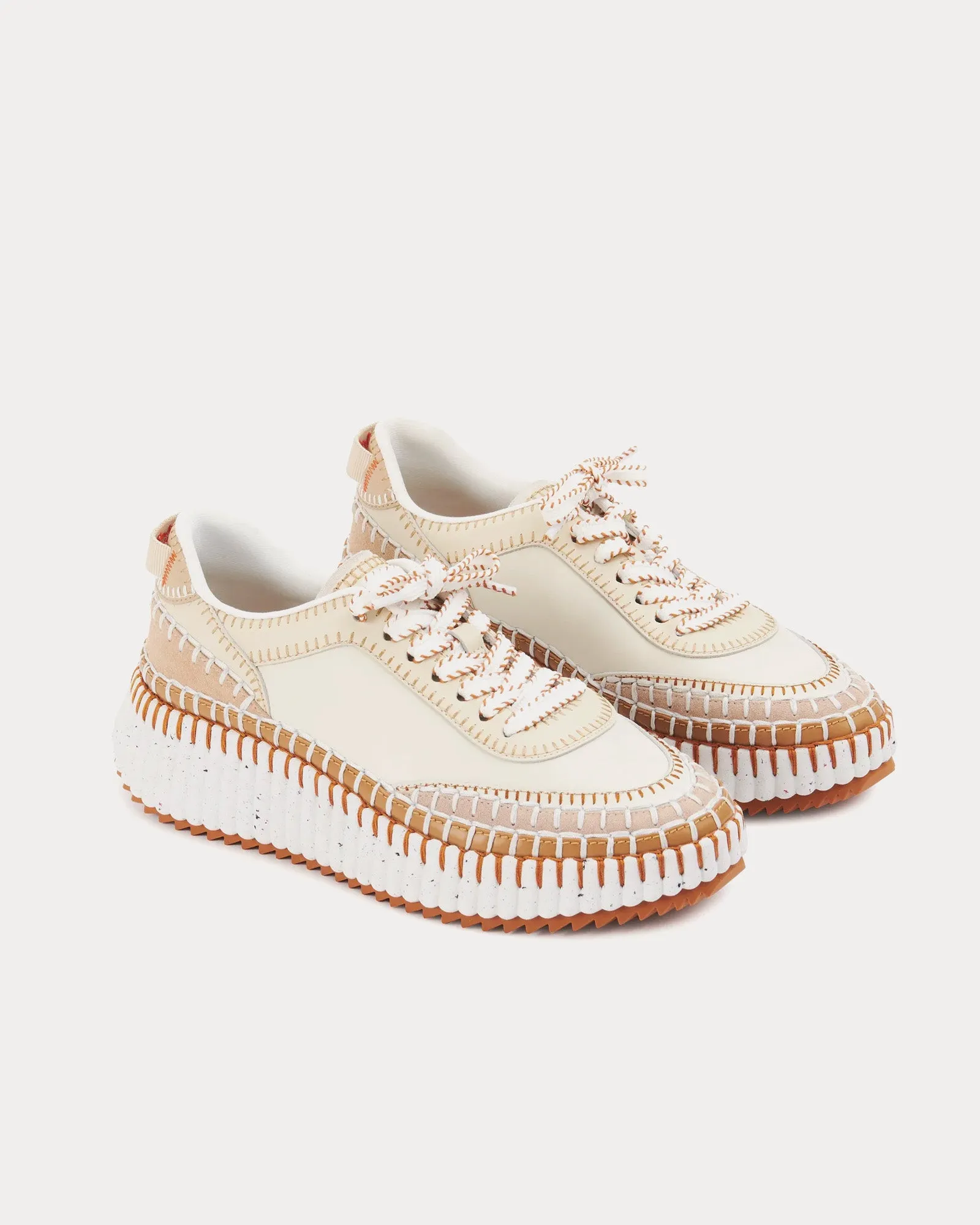 Nama Pearl Beige Low Top Sneakers