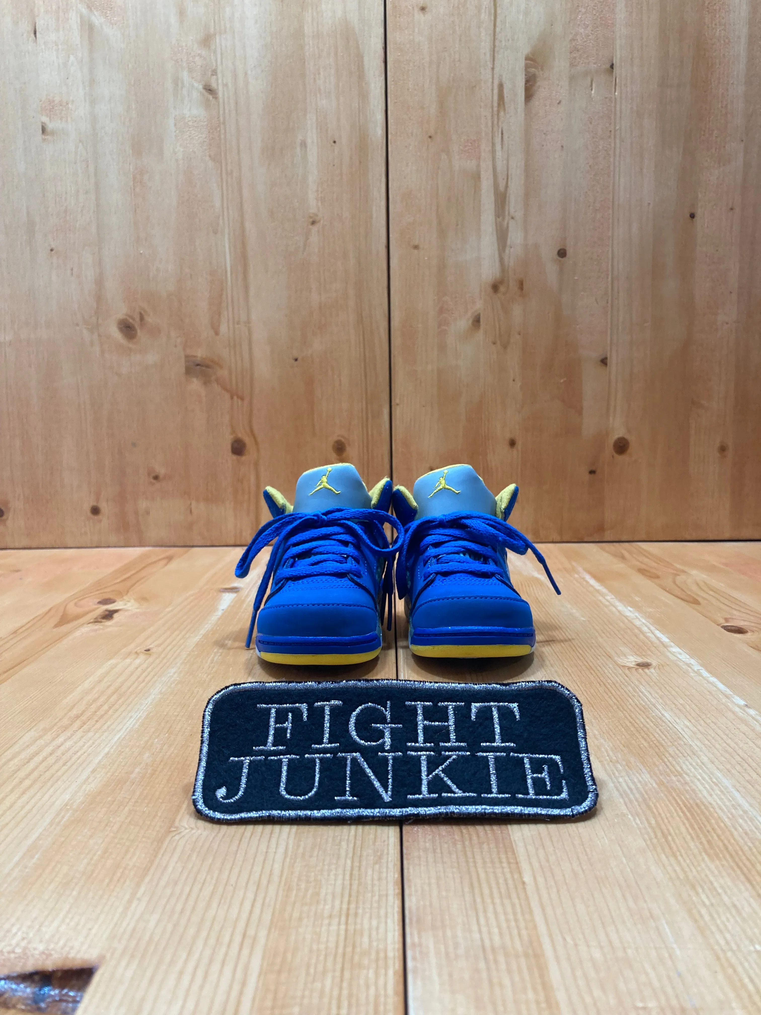 NIKE AIR JORDAN 5 LANEY VARSITY JSP TD Toddler Kids Size 7C Shoes Sneakers Blue Yellow  CI3289-400