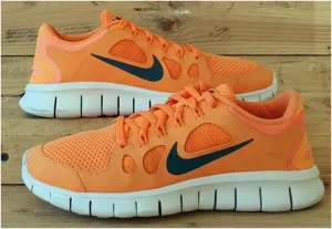 Nike Free 2.0 Textile Trainers UK5.5/US6Y/EU38.5 580558-801 Atomic Orange/White