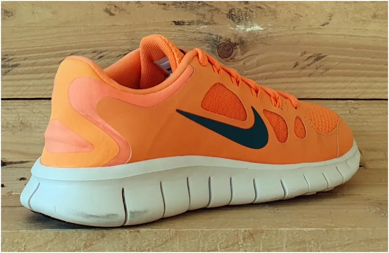 Nike Free 2.0 Textile Trainers UK5.5/US6Y/EU38.5 580558-801 Atomic Orange/White