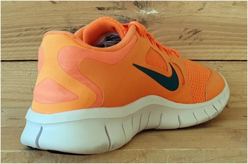 Nike Free 2.0 Textile Trainers UK5.5/US6Y/EU38.5 580558-801 Atomic Orange/White
