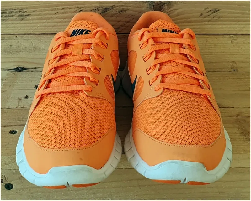 Nike Free 2.0 Textile Trainers UK5.5/US6Y/EU38.5 580558-801 Atomic Orange/White