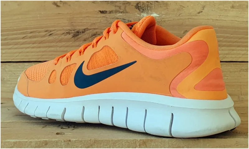 Nike Free 2.0 Textile Trainers UK5.5/US6Y/EU38.5 580558-801 Atomic Orange/White