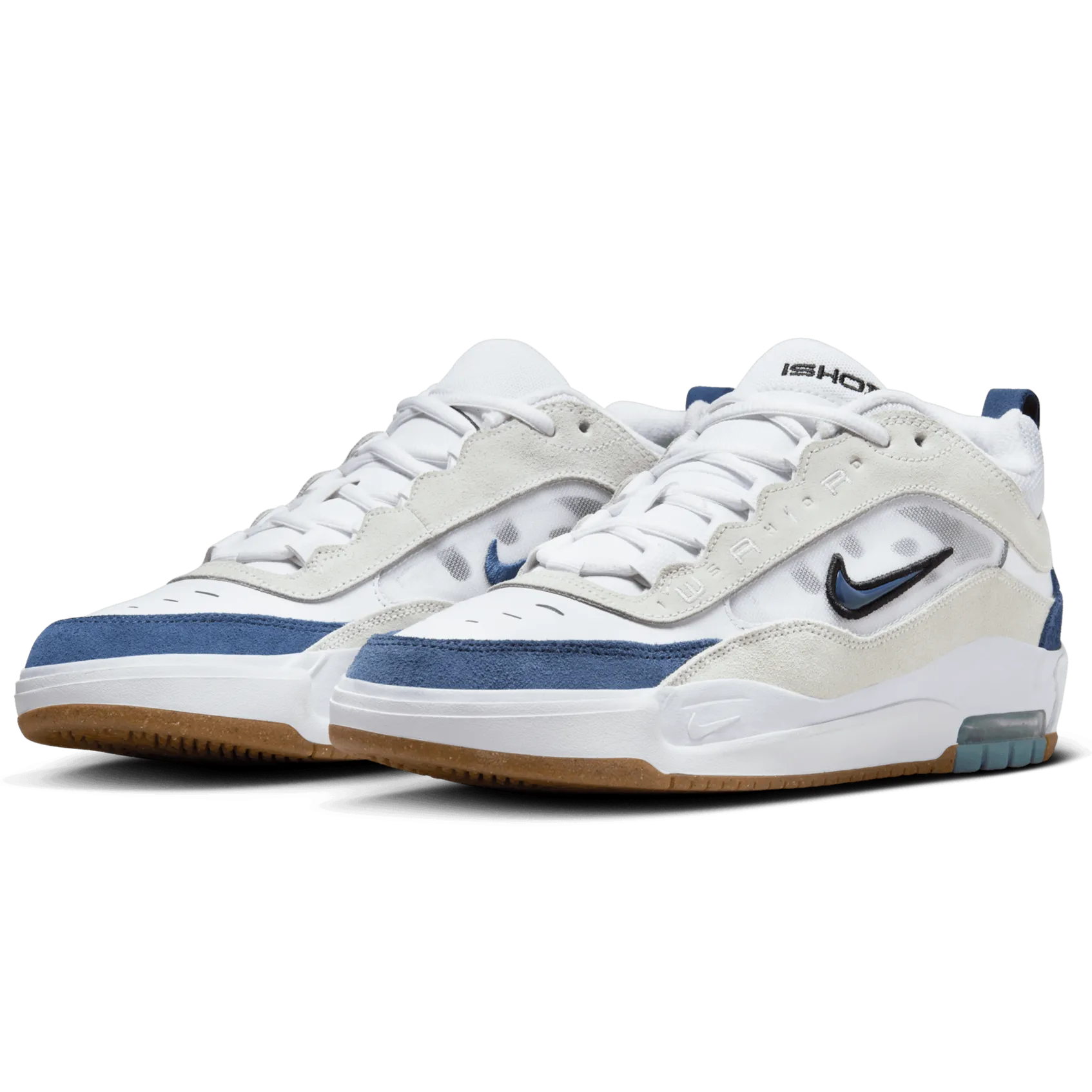 Nike SB Air Max Ishod 2 Skateboard Shoe - White/Navy-Summit White-Black