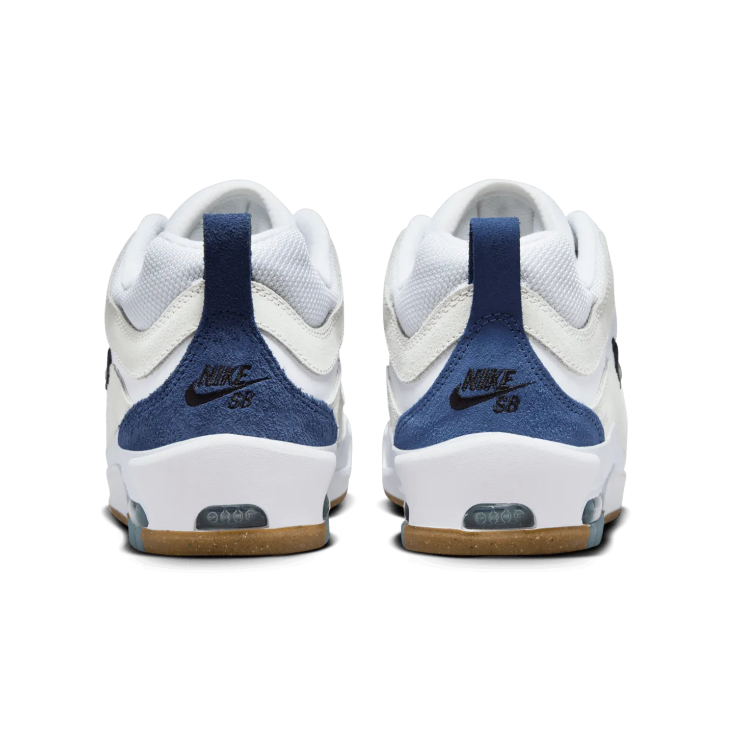Nike SB Air Max Ishod 2 Skateboard Shoe - White/Navy-Summit White-Black