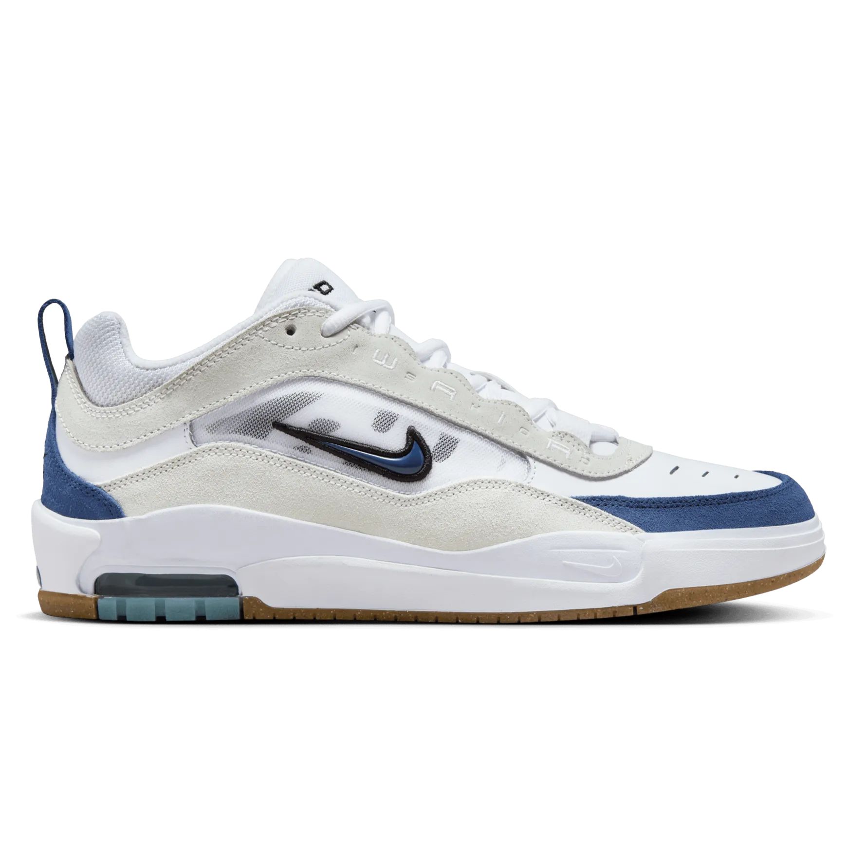 Nike SB Air Max Ishod 2 Skateboard Shoe - White/Navy-Summit White-Black