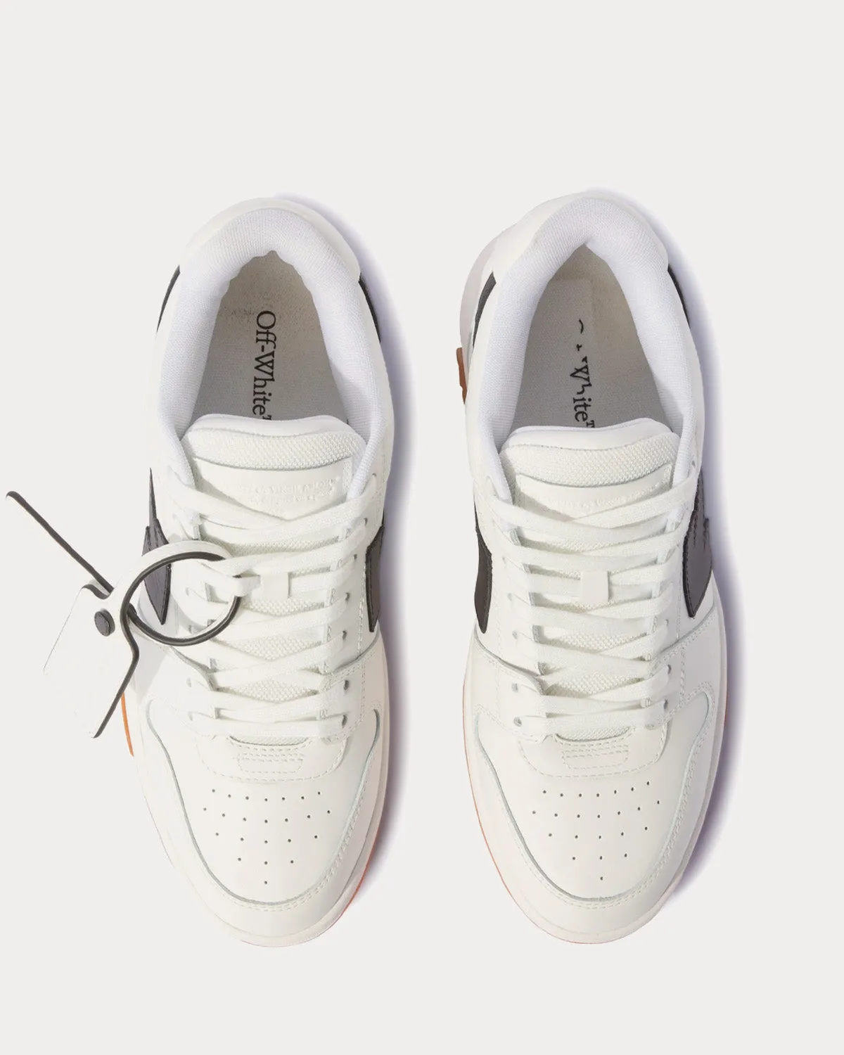 Out Of Office Calf Leather White / Black Low Top Sneakers