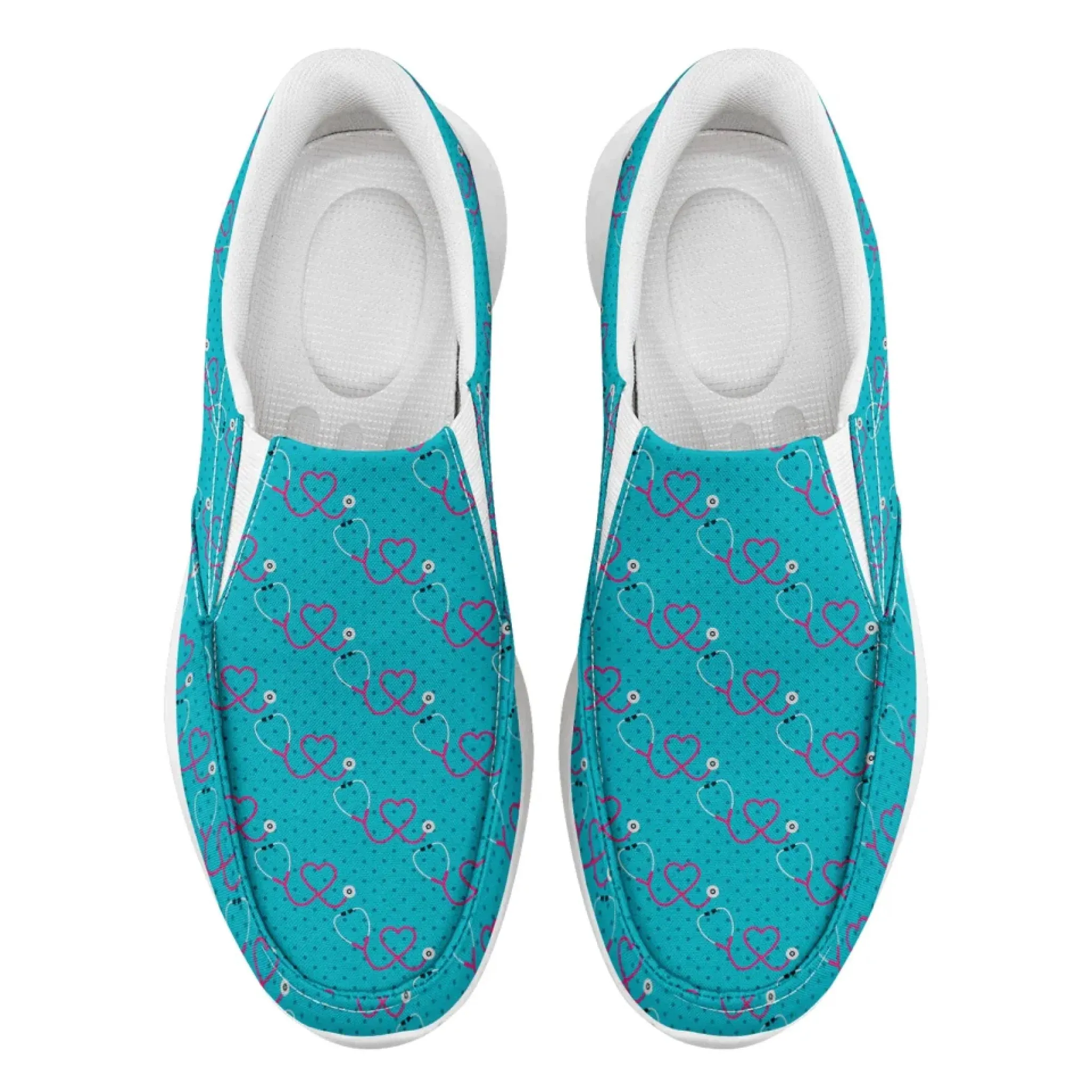 Personalized Nurse's Day Sneakers, Custom Caring Kicks, Nurse-Themed Shoes, Comfortable Slip On Shoes