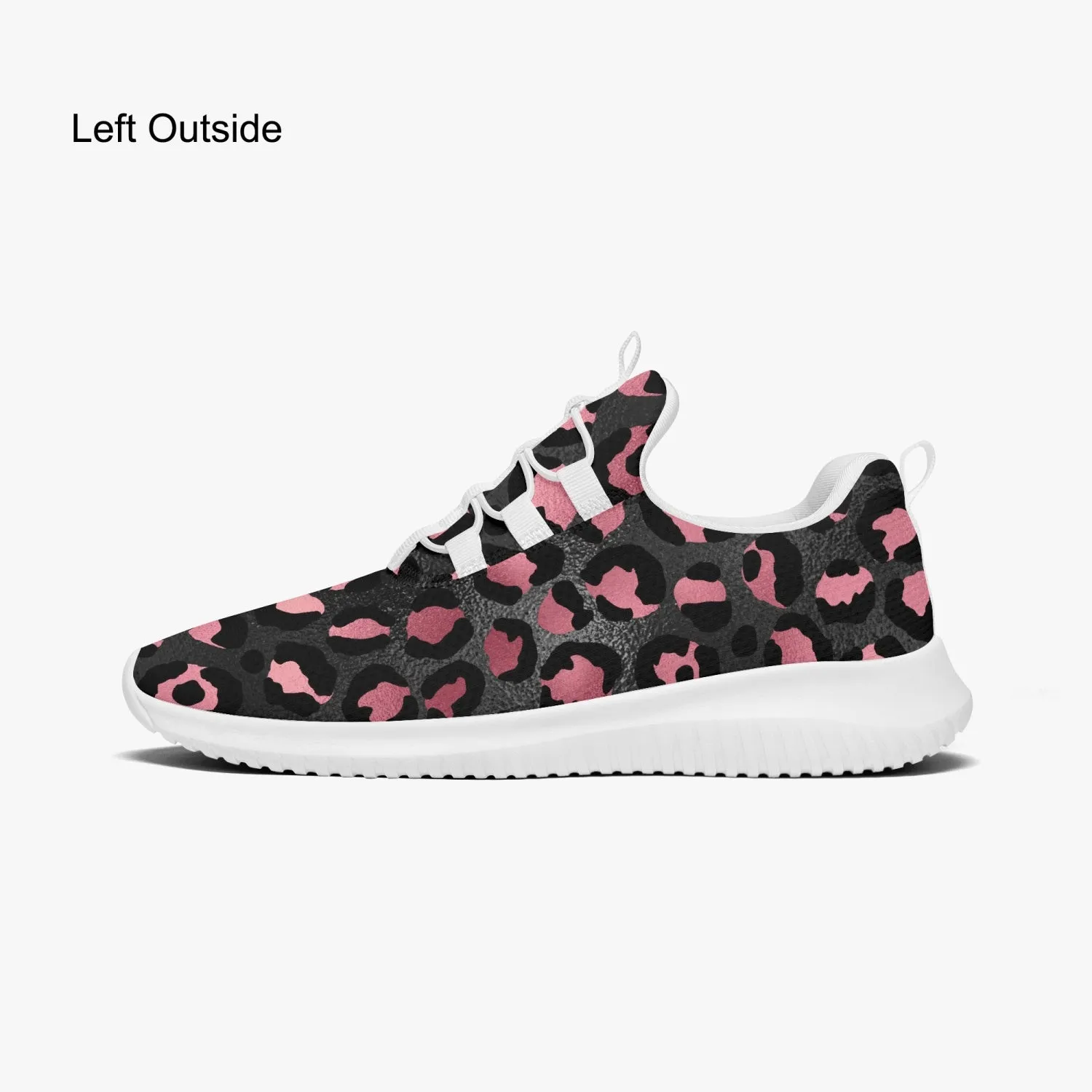 Pink & Black Leopard Women Sport Shoes