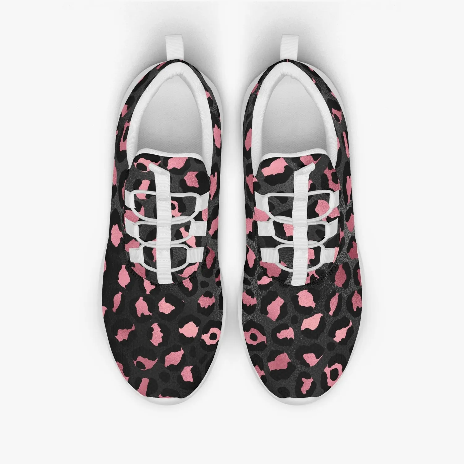 Pink & Black Leopard Women Sport Shoes