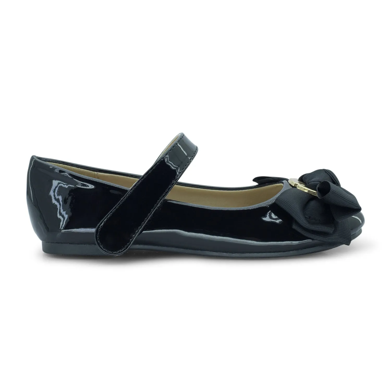 RABIA Black Ballet Flat for Little Girls