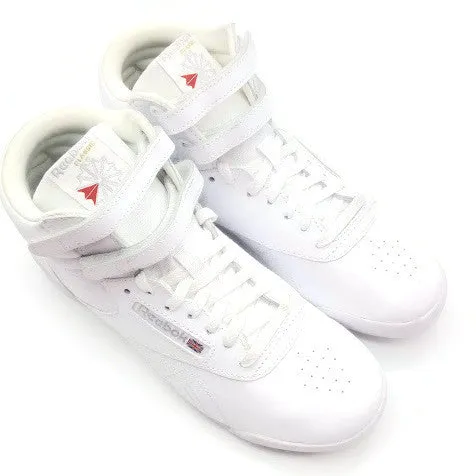 Reebok Youth Big Kids' Athletic Freestyle Hi Walking Shoe White/Silver