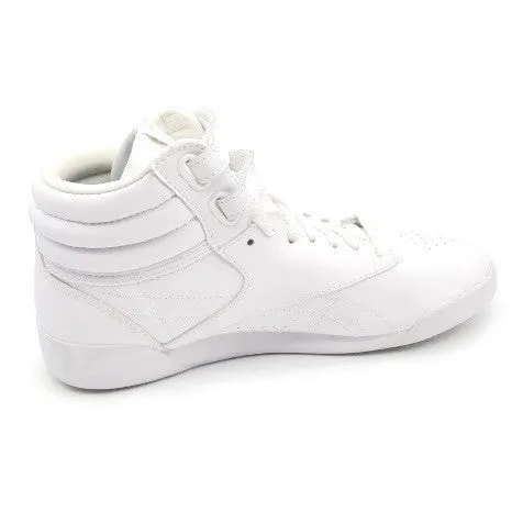 Reebok Youth Big Kids' Athletic Freestyle Hi Walking Shoe White/Silver