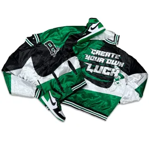RETRO LABEL Create Your Own Luck Satin JACKET (RETRO 1 Lucky Green)