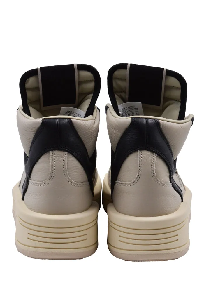 RICK OWENS DRKSHDW X CONVERSE DC02CX758 TURBOWPN MID-TOP SNEAKERS OYSTER/BLACK