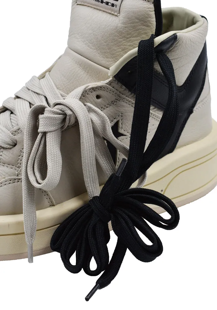 RICK OWENS DRKSHDW X CONVERSE DC02CX758 TURBOWPN MID-TOP SNEAKERS OYSTER/BLACK