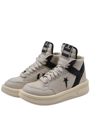 RICK OWENS DRKSHDW X CONVERSE DC02CX758 TURBOWPN MID-TOP SNEAKERS OYSTER/BLACK
