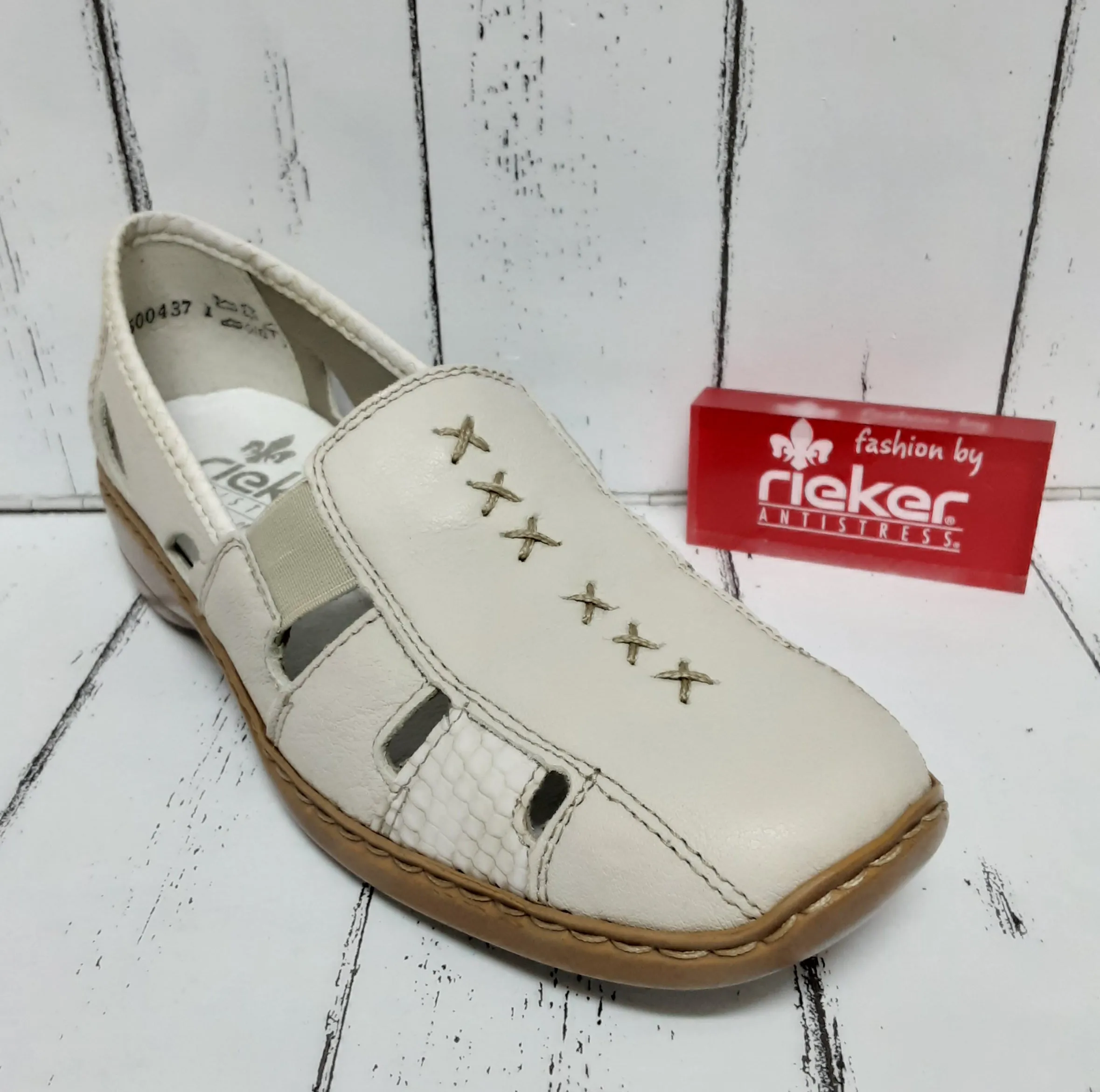 RIEKER - 41385-62 - SLIP ON SHOE - Beige Combi