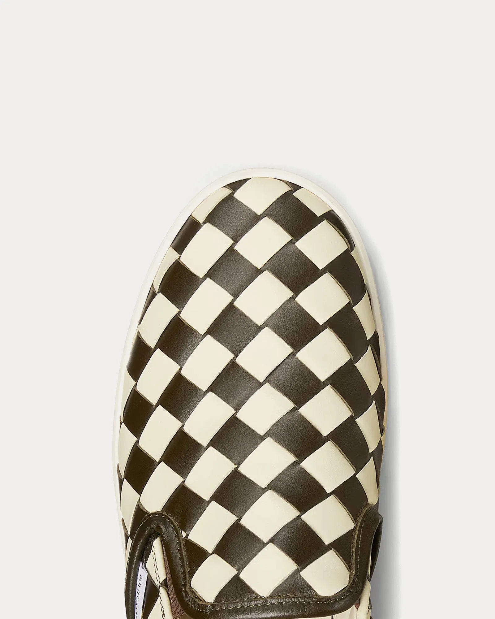 Sawyer Intrecciato Leather Sea Salt / Kaki Slip On Sneakers