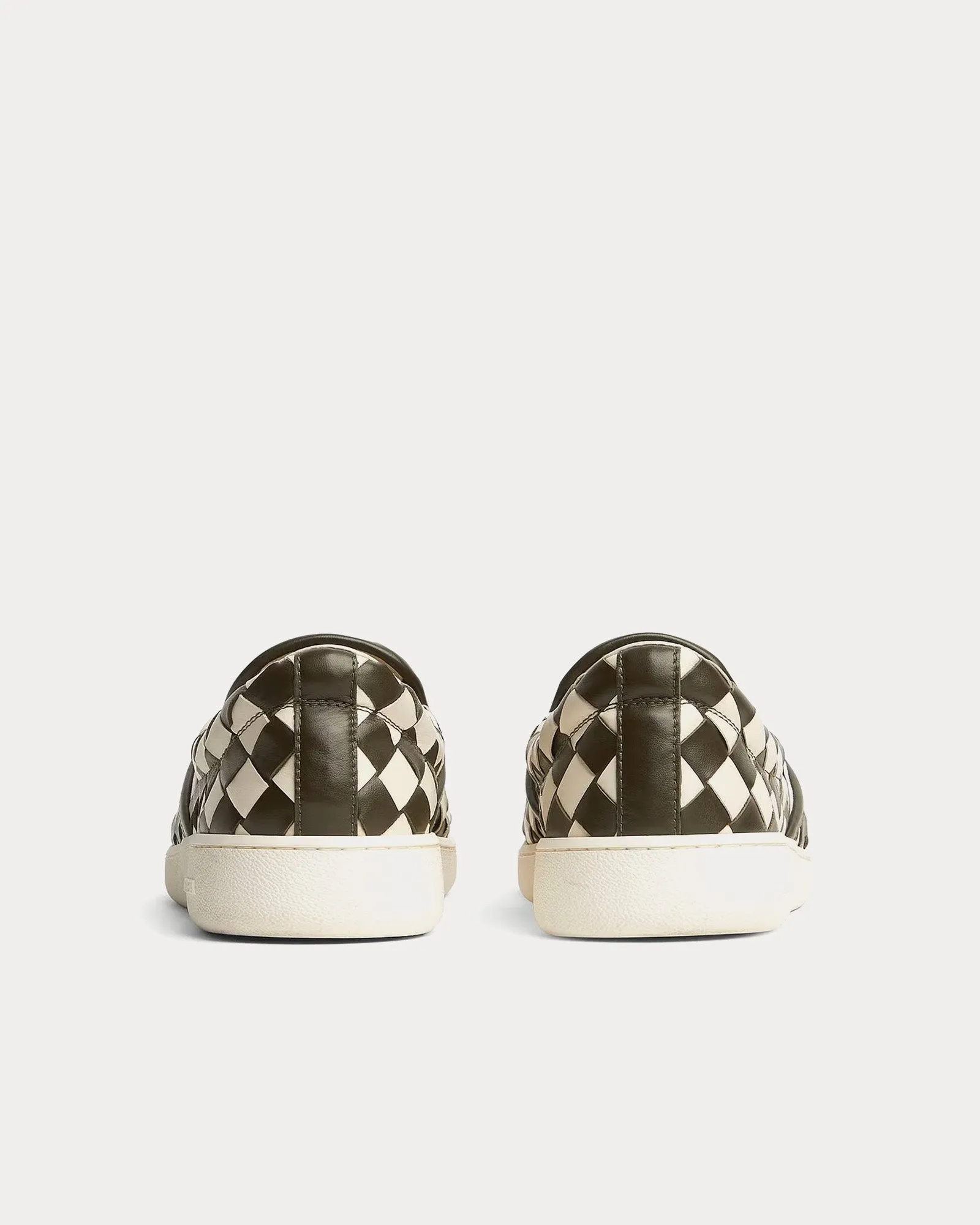 Sawyer Intrecciato Leather Sea Salt / Kaki Slip On Sneakers