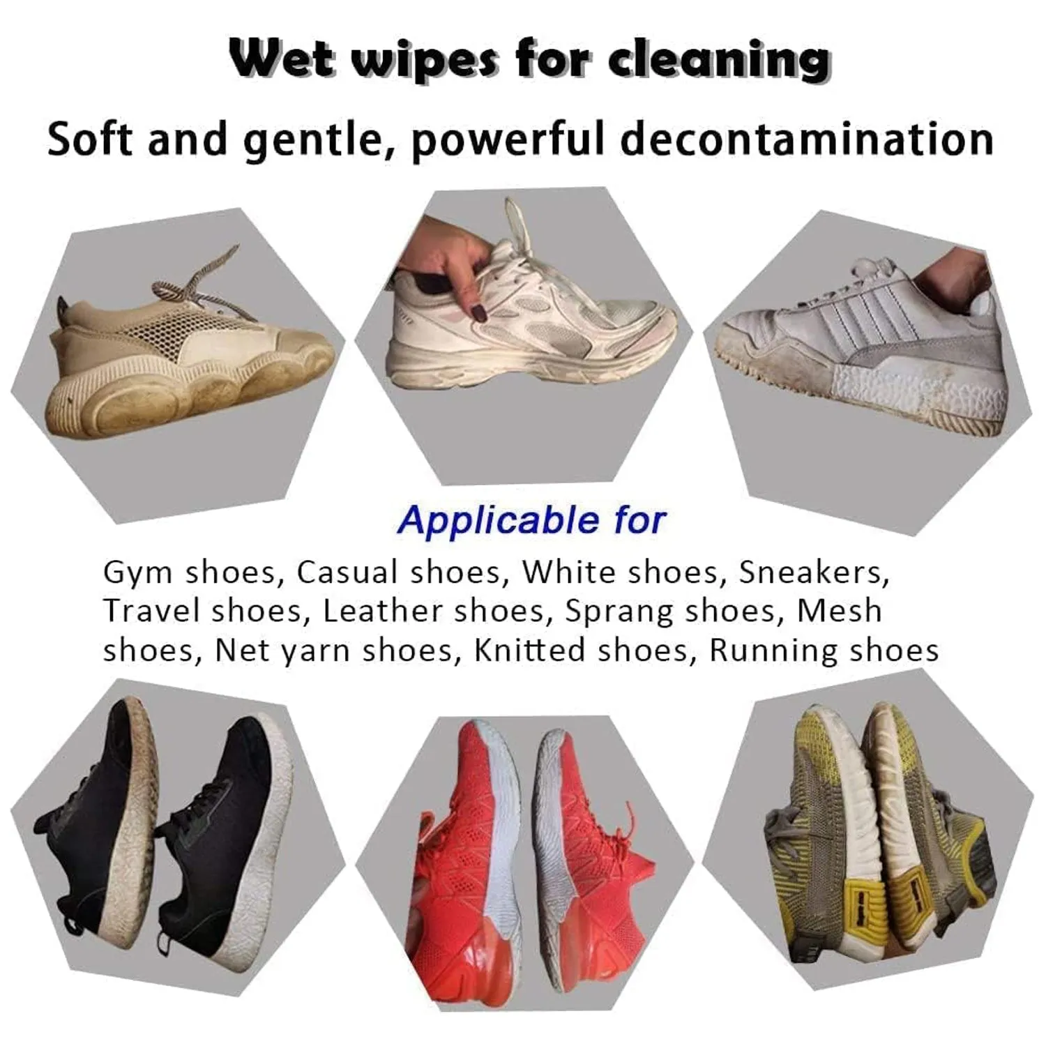 Shoe Cleaning Wet Wipes, Portable & Disposable