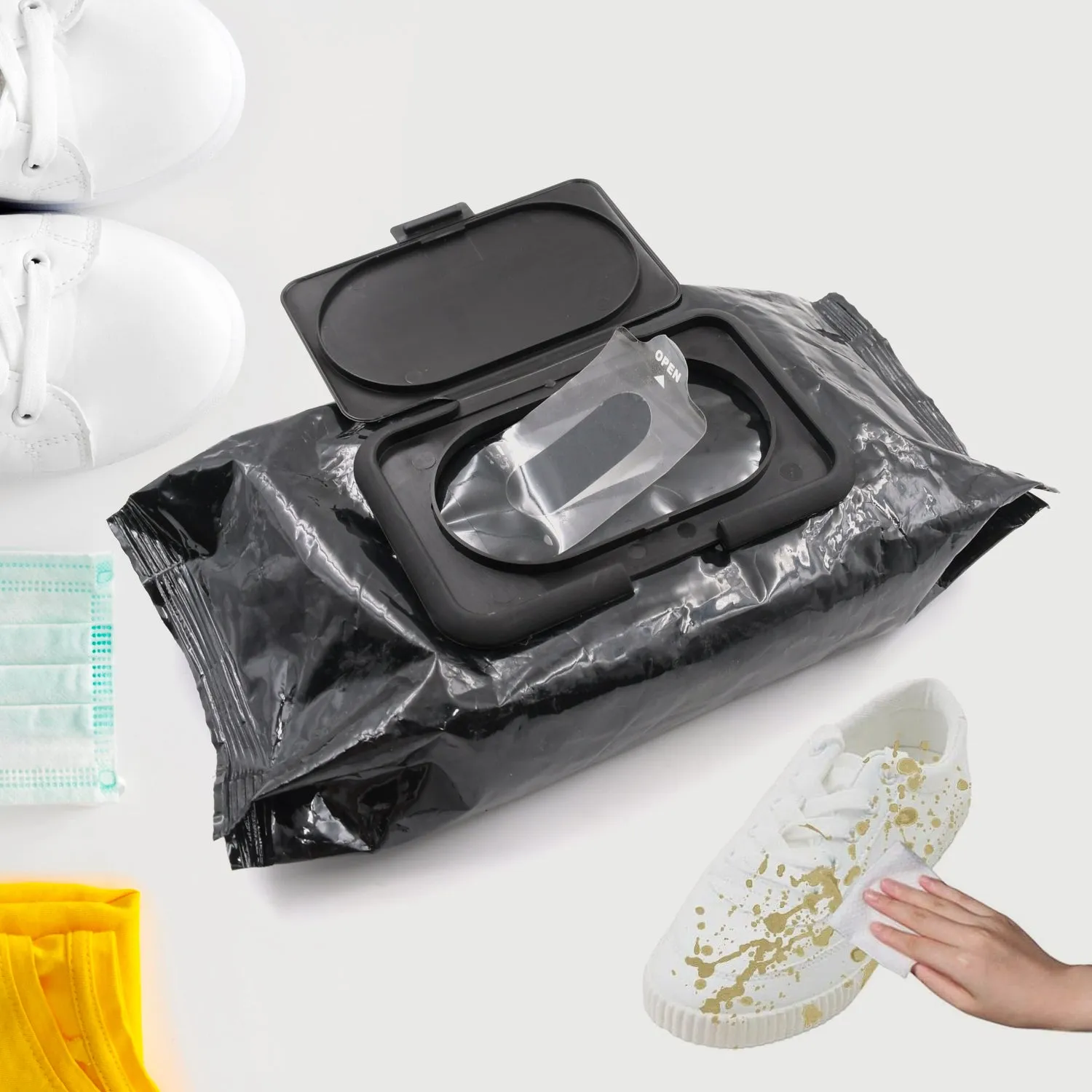 Shoe Cleaning Wet Wipes, Portable & Disposable