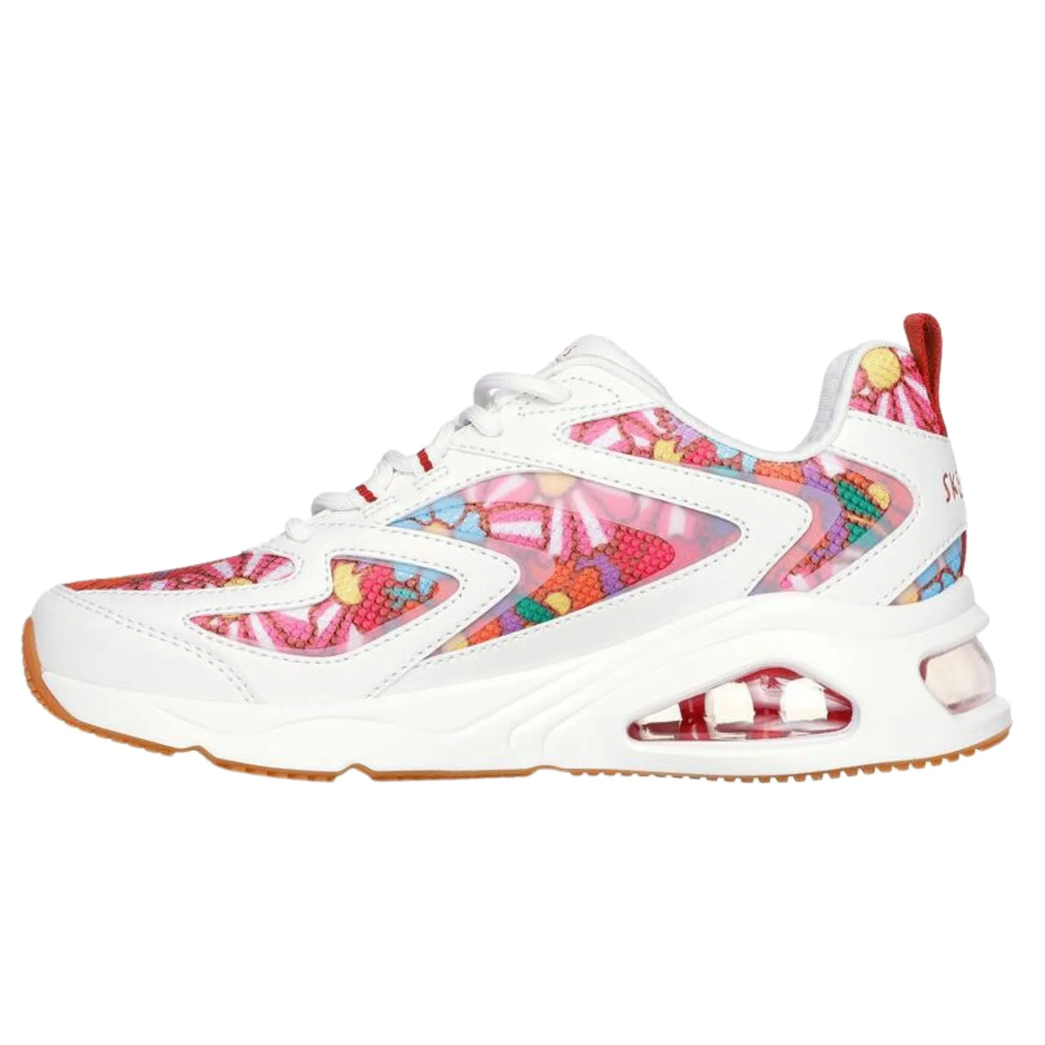 Skechers Women's 177948 Uno Ricardo Cavolo Spring Bloom White Multi Casual Shoes
