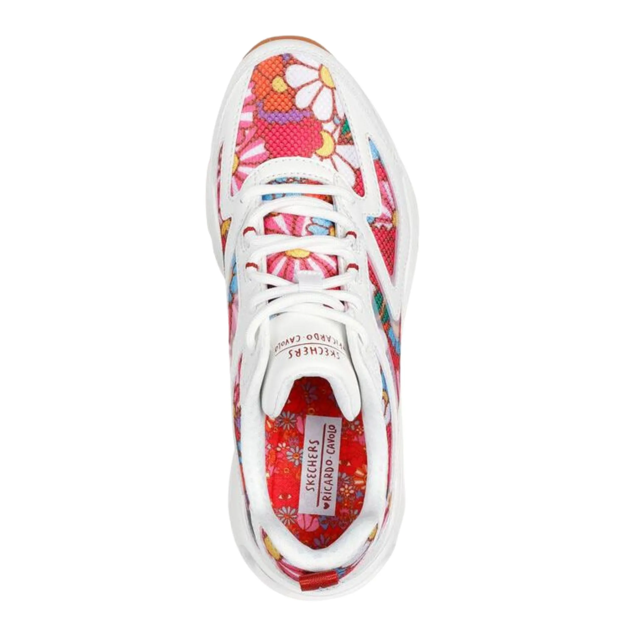 Skechers Women's 177948 Uno Ricardo Cavolo Spring Bloom White Multi Casual Shoes