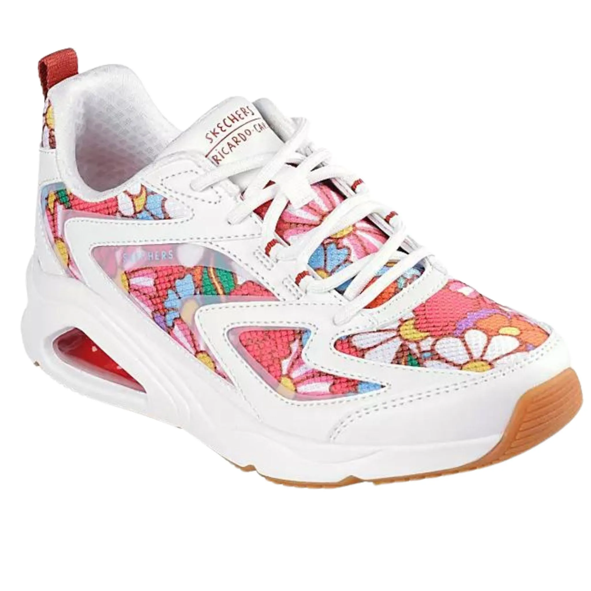 Skechers Women's 177948 Uno Ricardo Cavolo Spring Bloom White Multi Casual Shoes