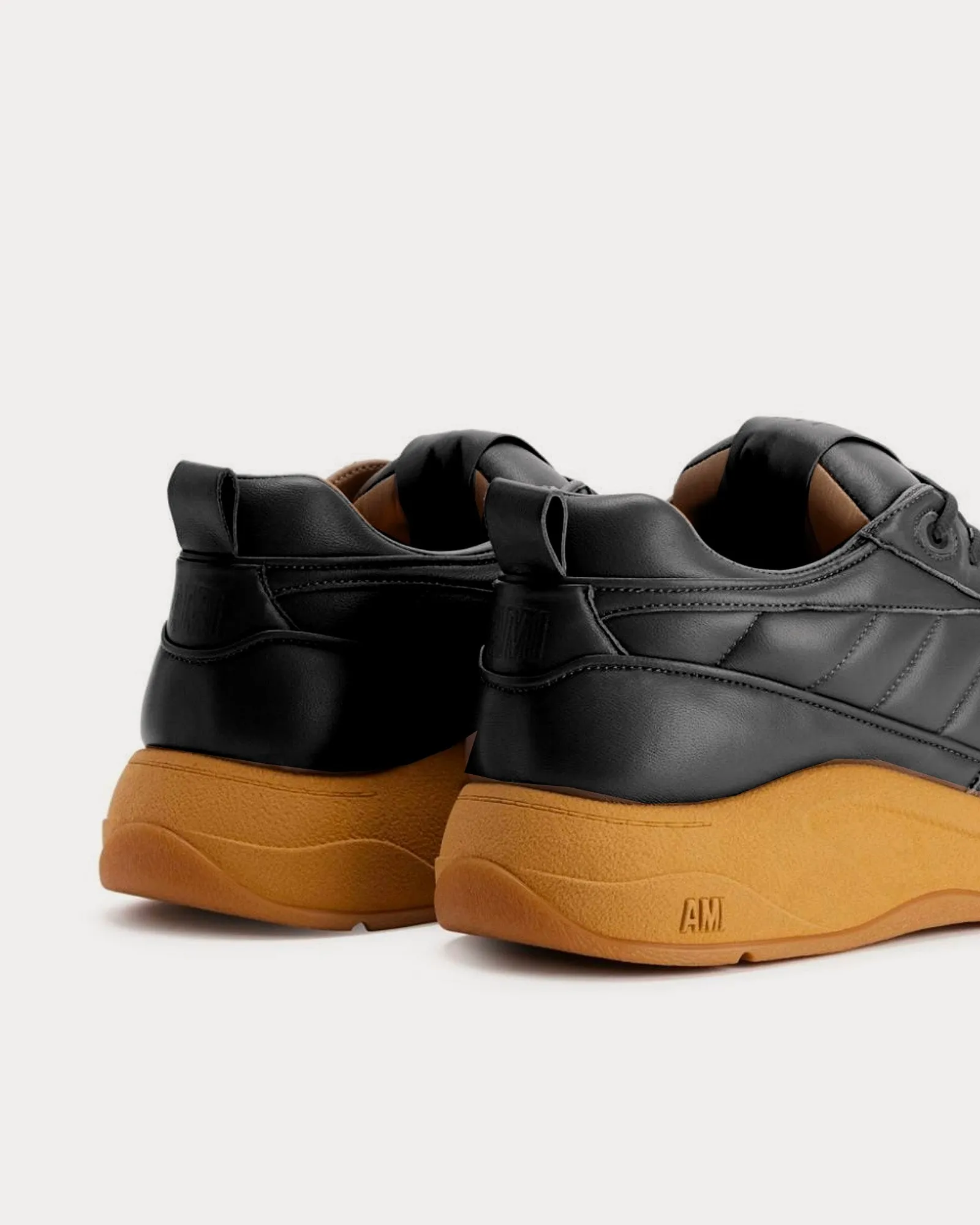 SN1509 Leather Black Low Top Sneakers