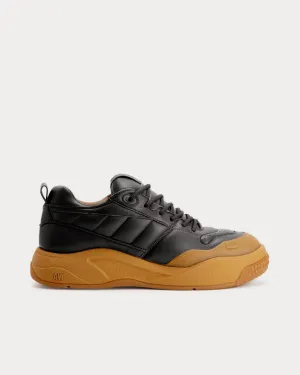 SN1509 Leather Black Low Top Sneakers