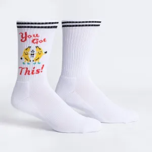 Sock It To Me- Athletic Ribbed Crew Socks You Got This Bananas