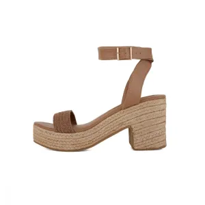South Beach Nude Retro Platform Espadrilles