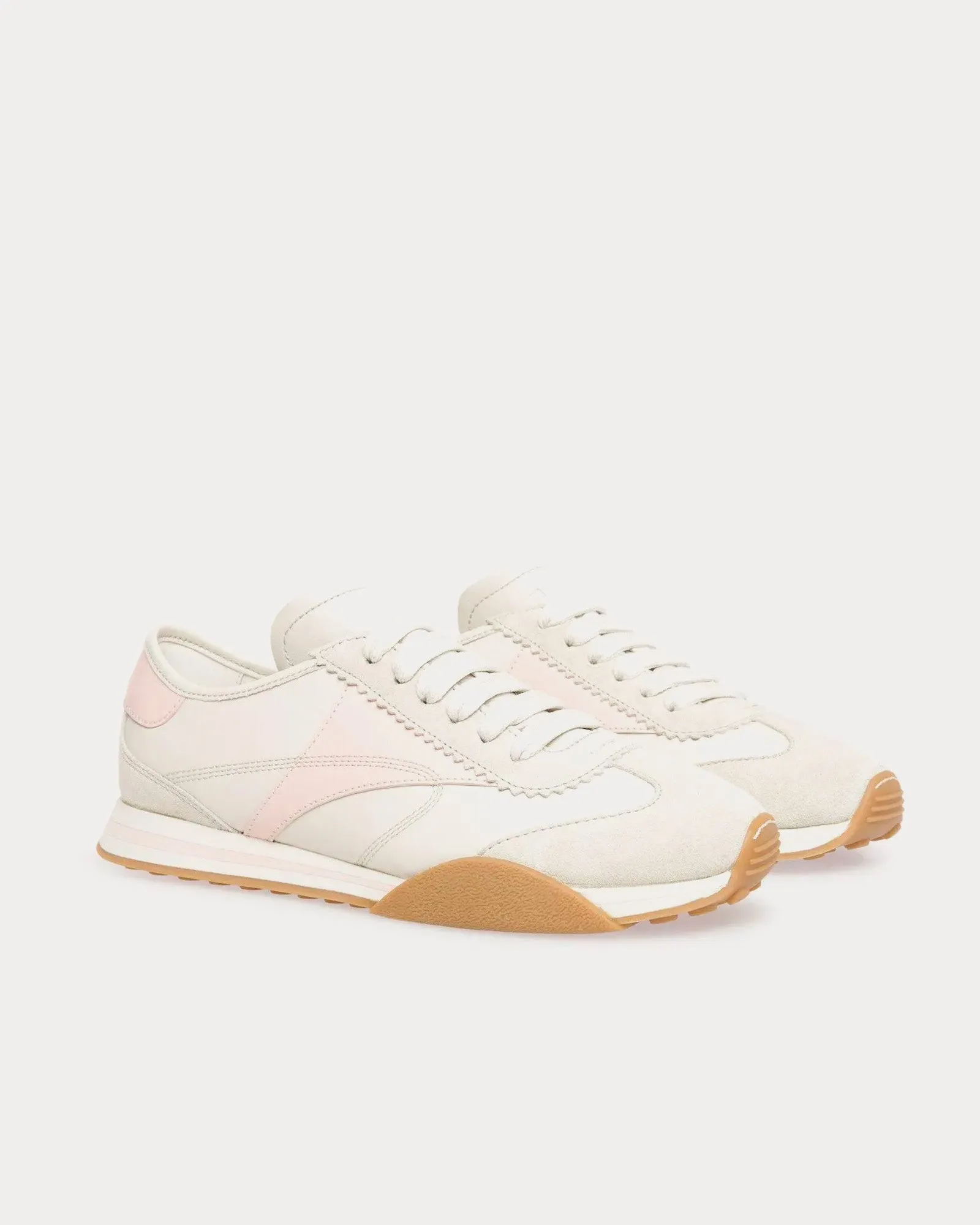 Sussex Leather Dusty White / Rose Low Top Sneakers
