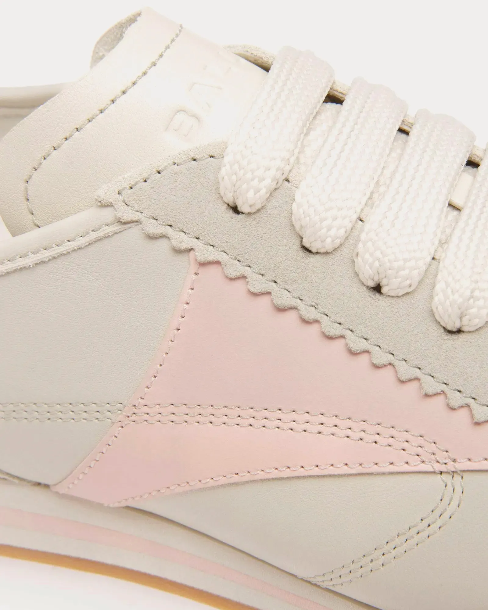 Sussex Leather Dusty White / Rose Low Top Sneakers