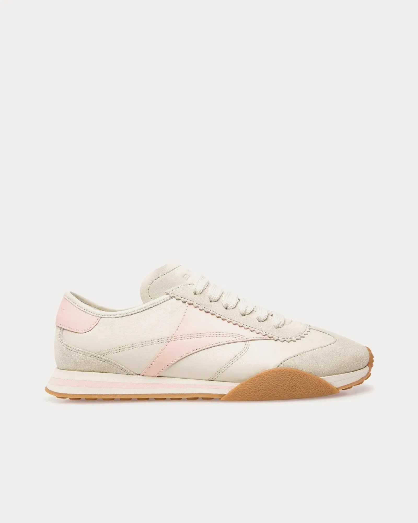 Sussex Leather Dusty White / Rose Low Top Sneakers