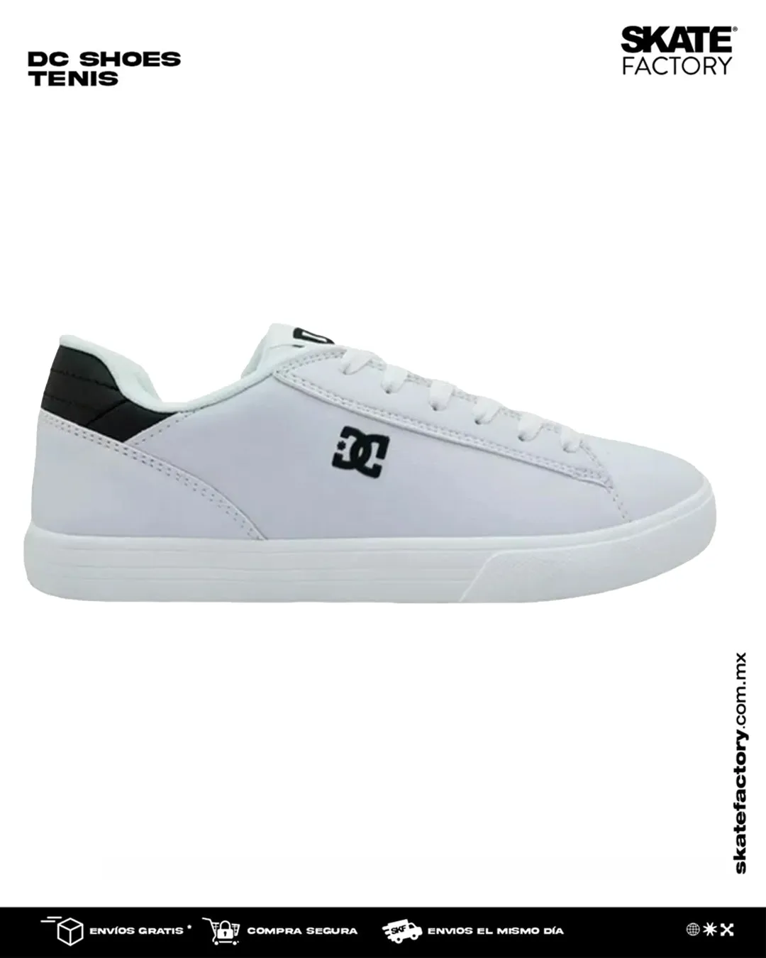 TENIS DC SHOES NOTCH SN MX CABALLERO BCO NGO (WBK)