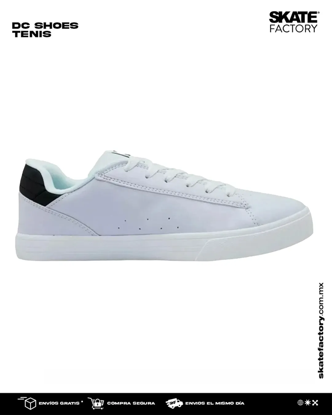 TENIS DC SHOES NOTCH SN MX CABALLERO BCO NGO (WBK)