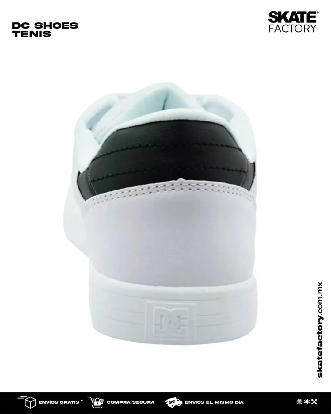 TENIS DC SHOES NOTCH SN MX CABALLERO BCO NGO (WBK)
