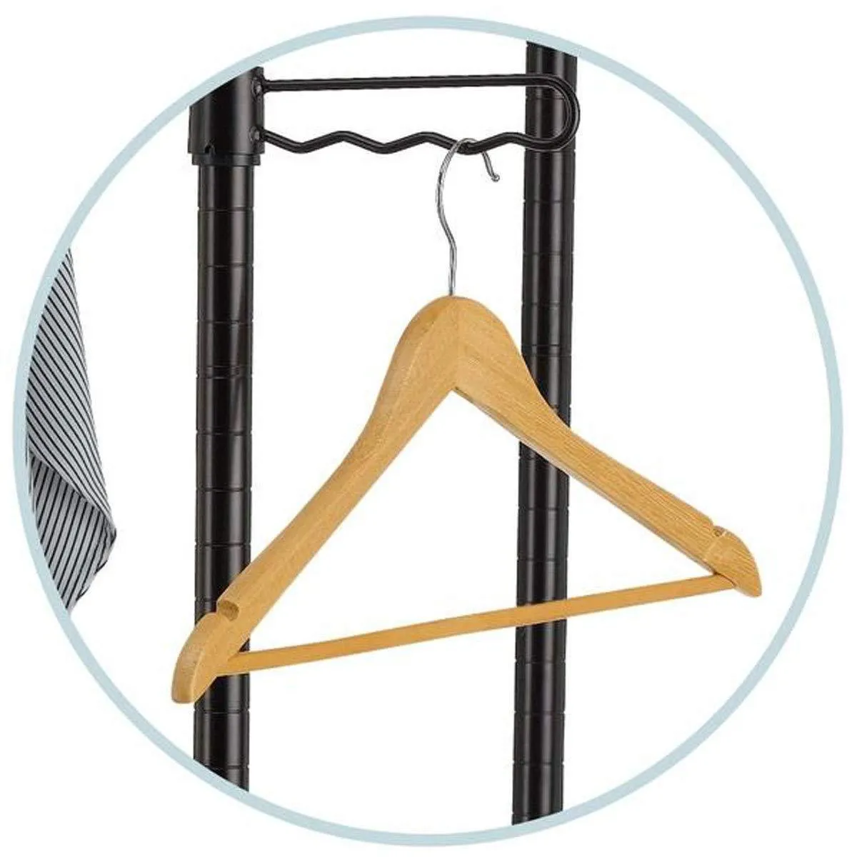 Tidyliving Garmen Heavy Duty Garment Rack, Commercial Grade, Double Rod Rolling Organizer, Adjustable Hanging Clothes Stand