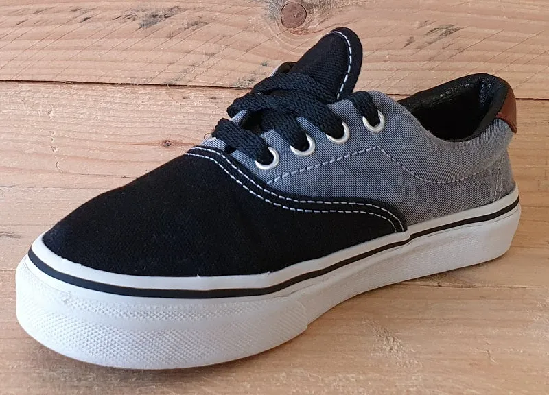 Vans Off The Wall Low Canvas Trainers UK2/US2.5/EU33 TB4R Grey/Black