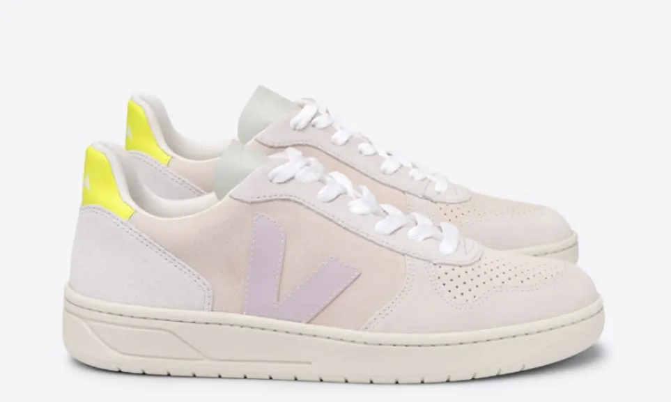 VEJA V10 Suede Trainers in Multi Sable Parm