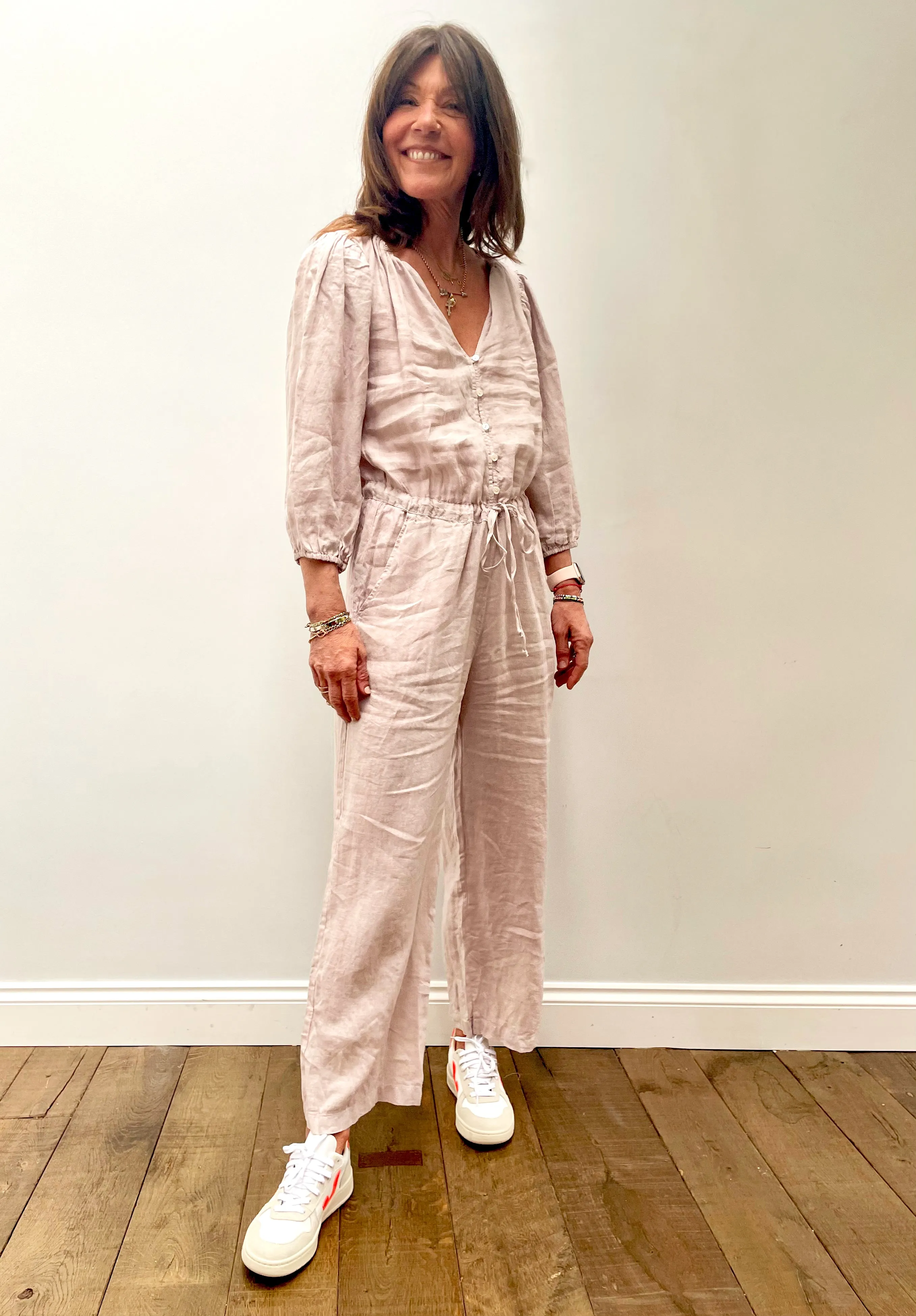VELVET Dionne Jumpsuit in Cement