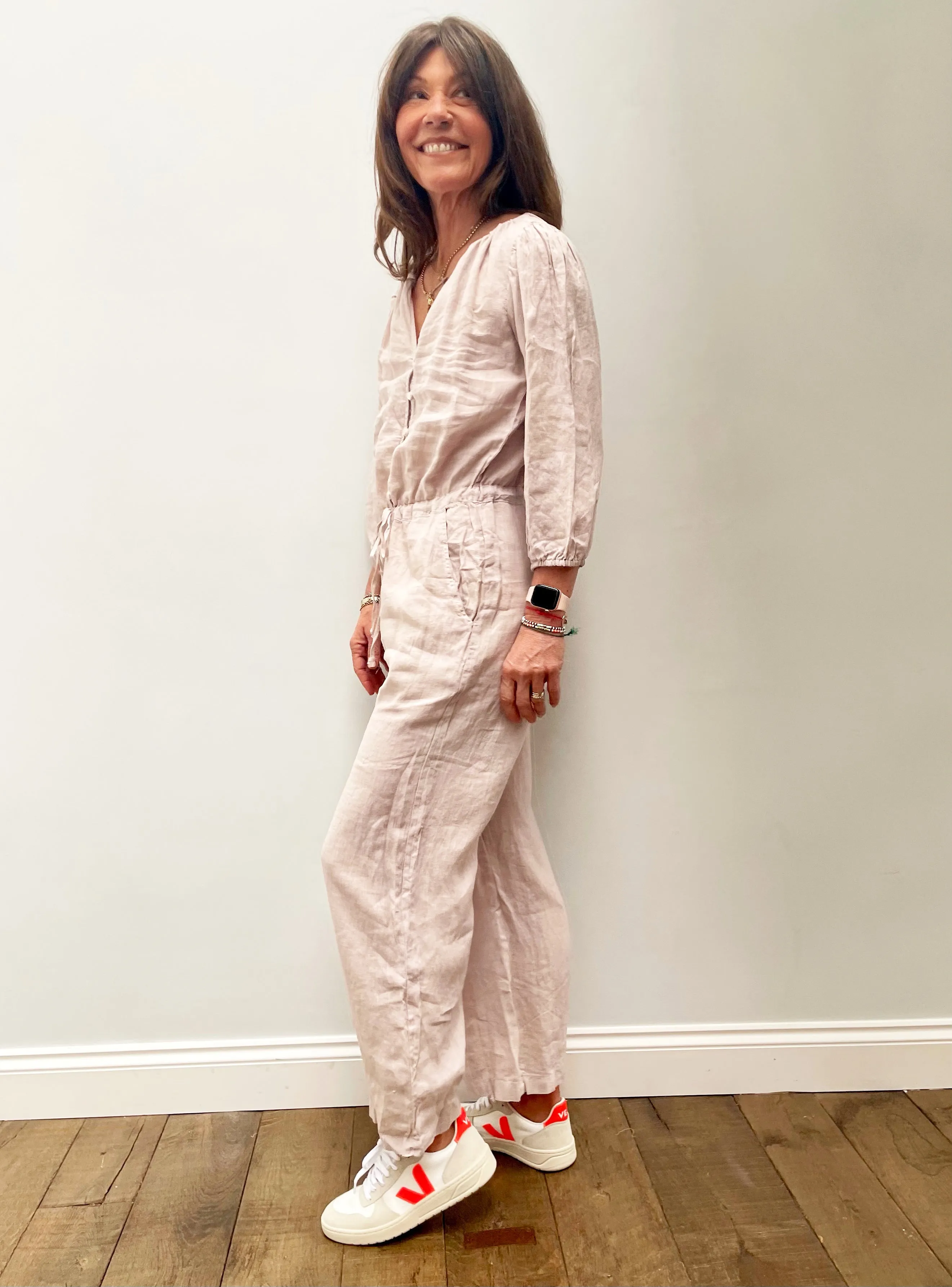 VELVET Dionne Jumpsuit in Cement