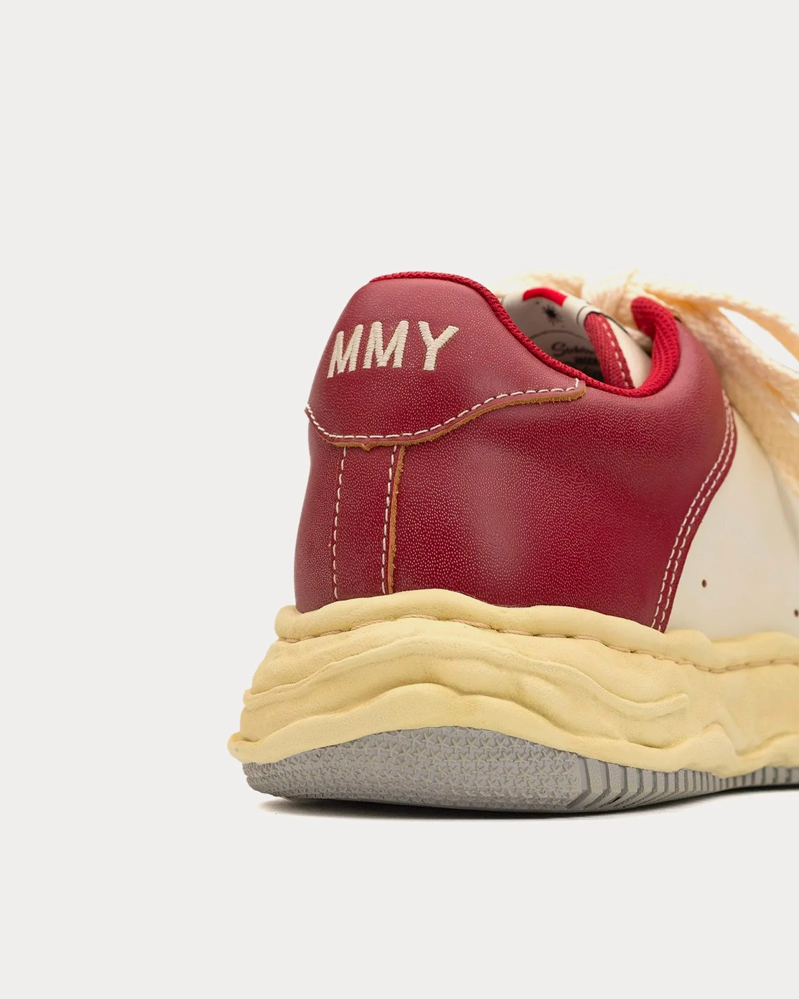 Wayne OG Sole VC Leather Red / White Low Top Sneakers