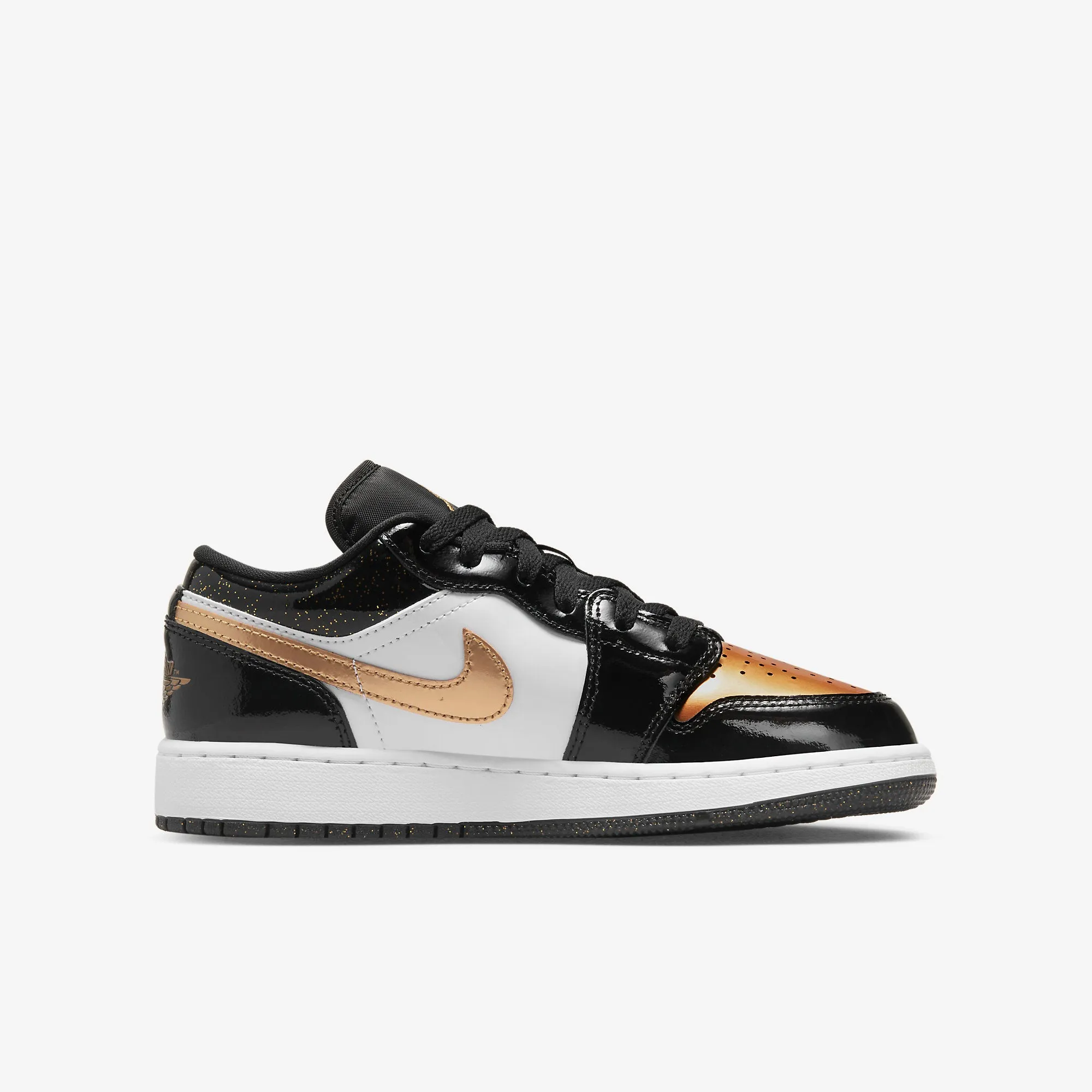 Women's / GS Air Jordan 1 Low "Gold Toe" SE (Black/White/Metallic Gold)(DR6970-071)