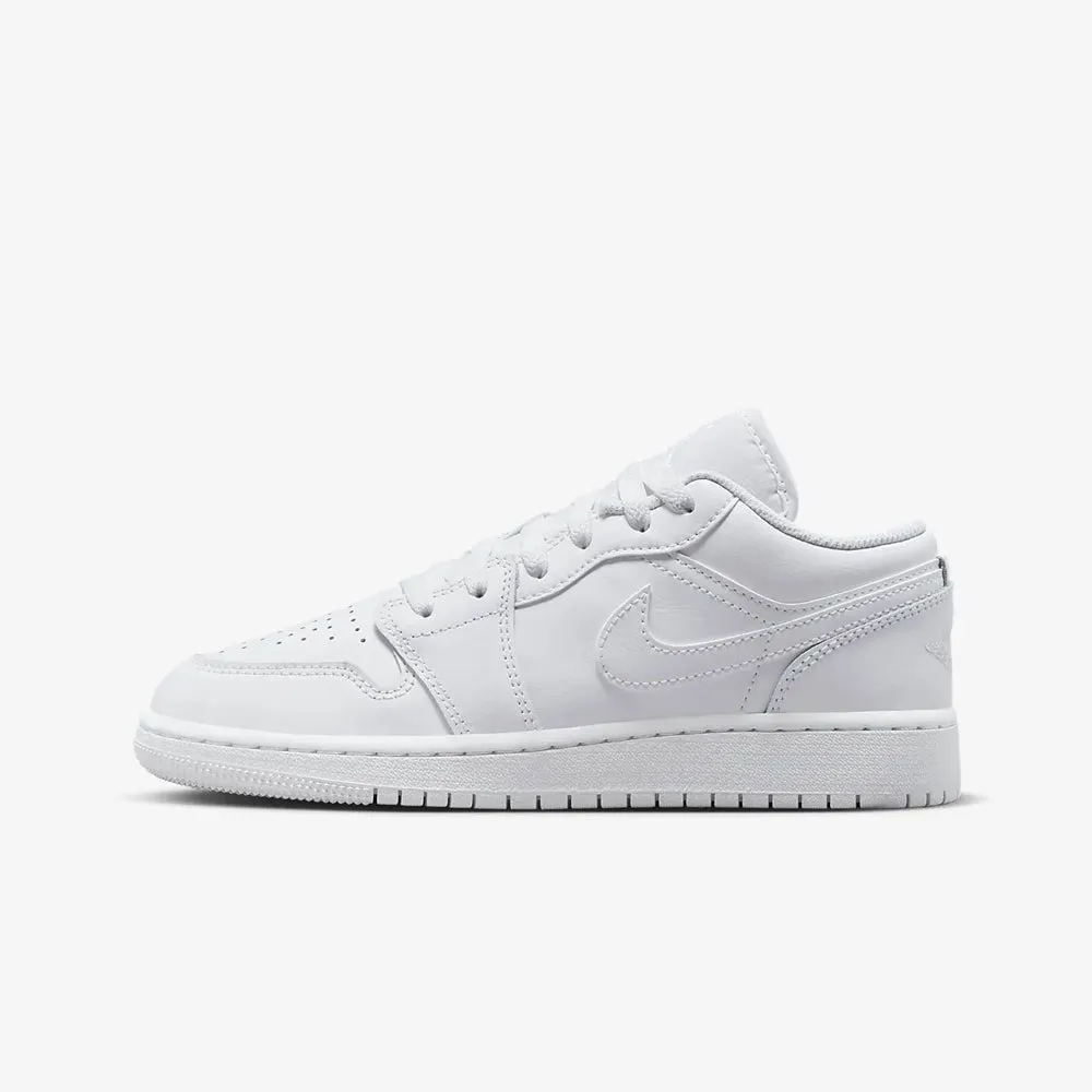 Women's / GS Air Jordan 1 Low "Triple White" 2023 (553560-136)