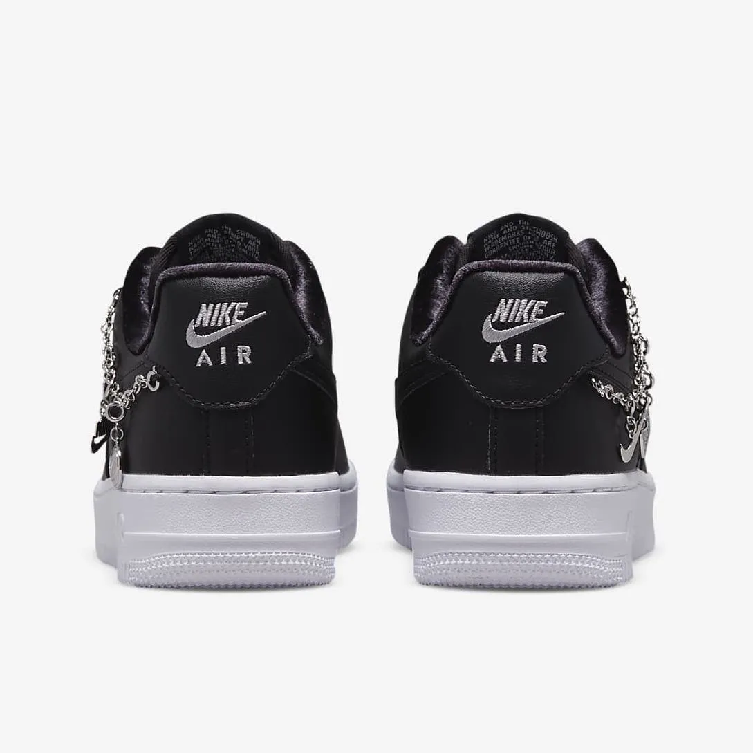 Women's Nike Air Force 1 LX "Black Pendant / Lucky Charm" (Black Metallic/Silver)(DD1525-001)