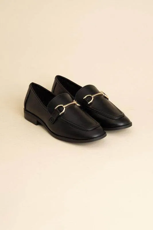 Womens Shoes - Guitar Horsebit Flats